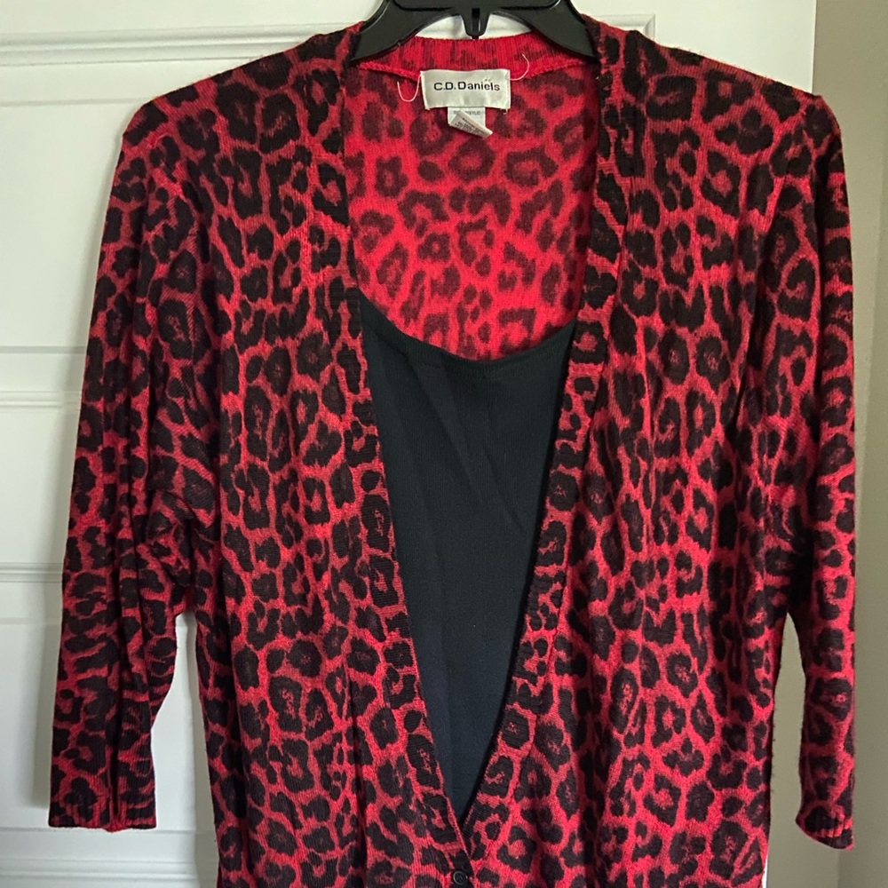 Red and black sweater